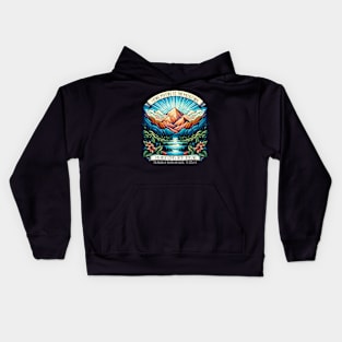 I raise my eyes to the mountains Kids Hoodie